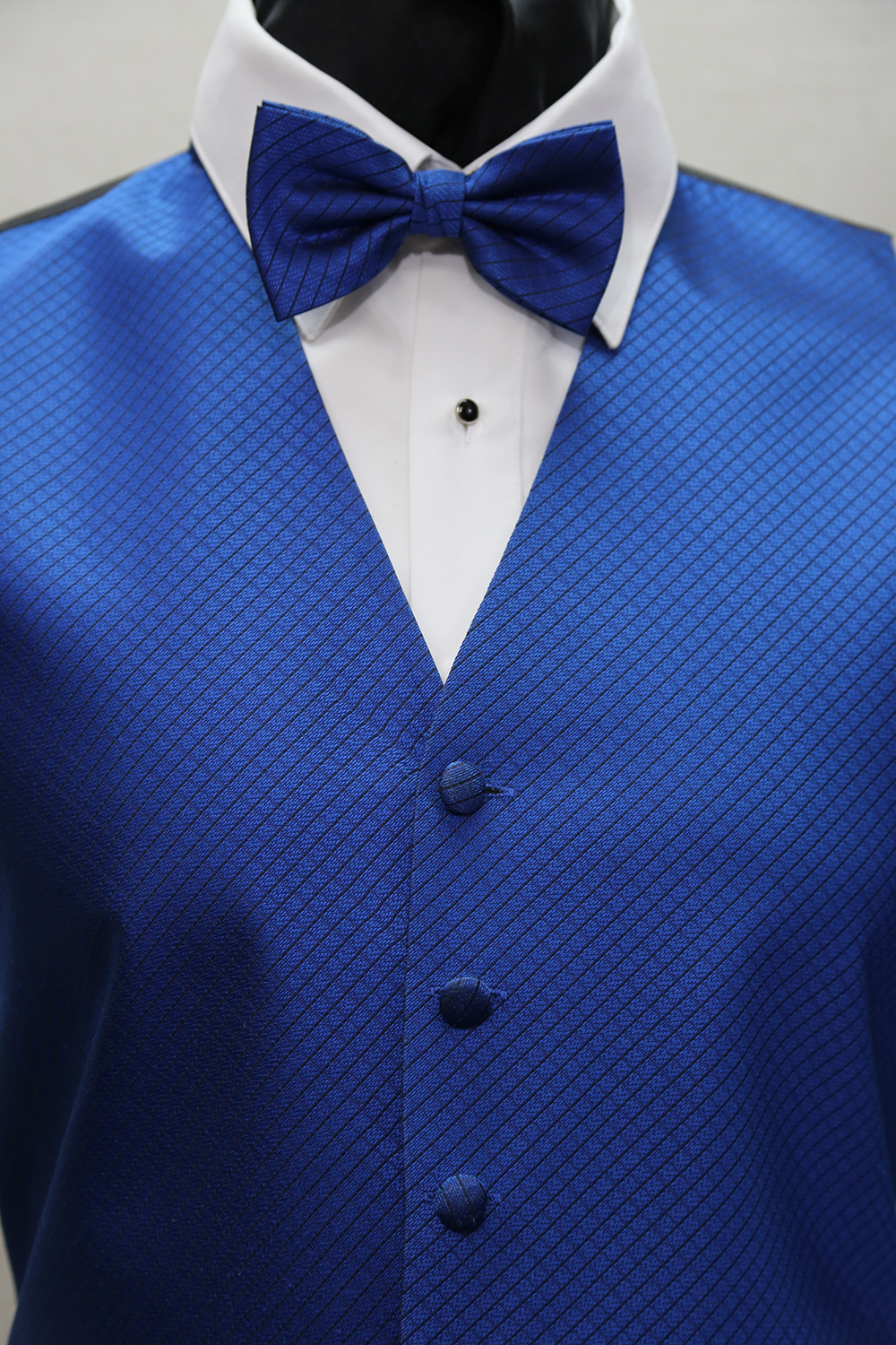 Men's Formal Bow Tie or Long Tie Cardi Collection "Palermo" Blue Ice 