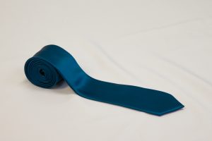 marine blue tie and pocket square