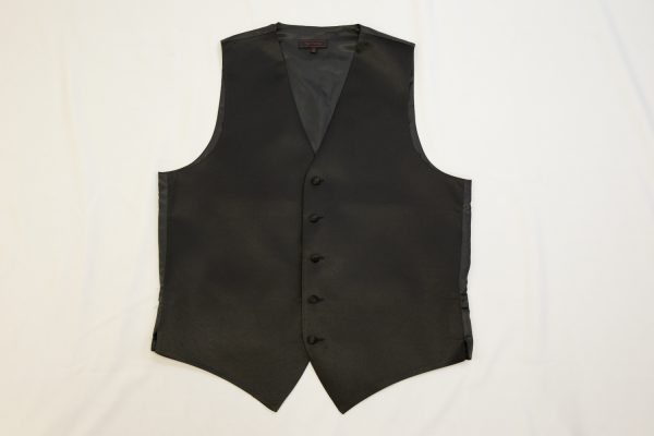 black satin vest