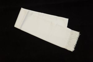 white formal scarf