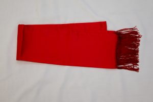 red formal scarf