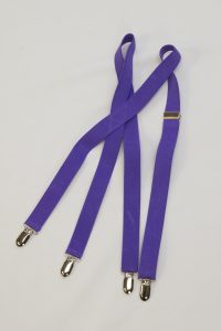 purple adjustable suspenders