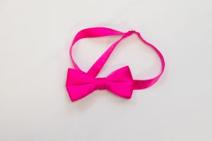 hot pink bow tie